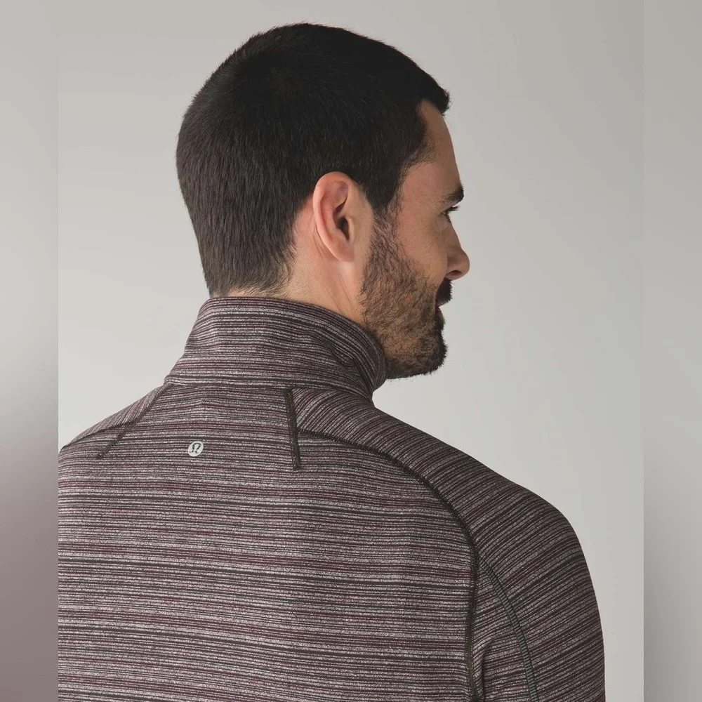Lululemon Athletica Surge Warm 1/2 Zip Polar Night Stripe